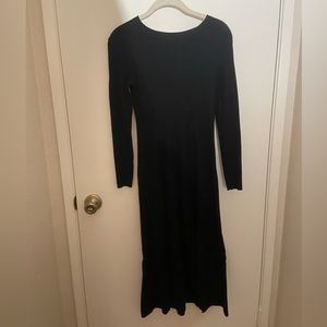 Banana Republic Black Knit Maxi Dress - XXS Petite